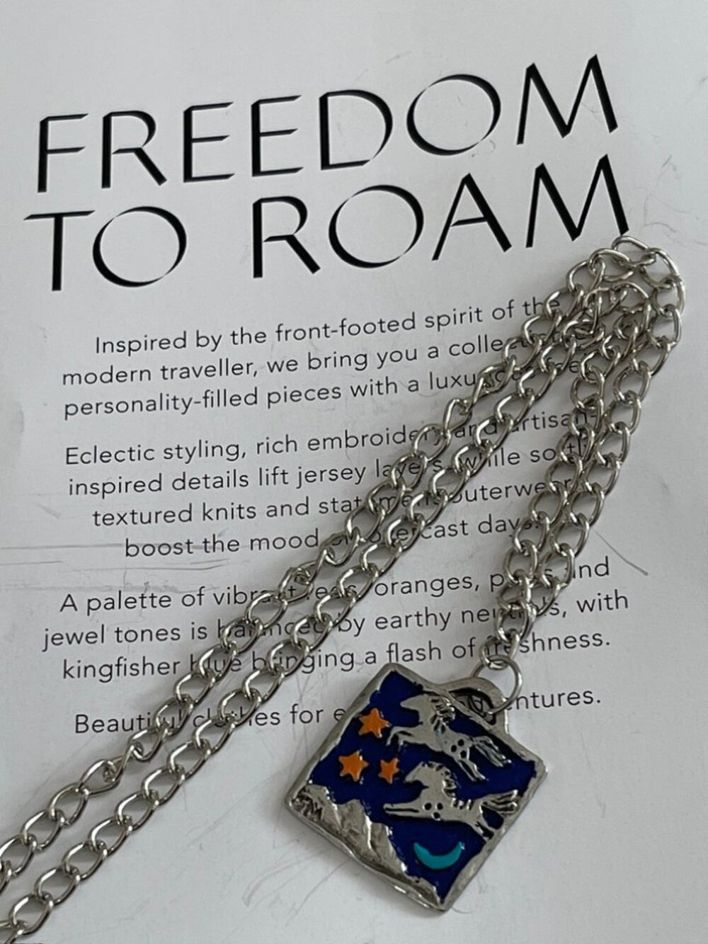 SUNDANCE "My Ponies Jumped Over the Moon" Necklace: New w/o Tags! - Picture 10 of 13